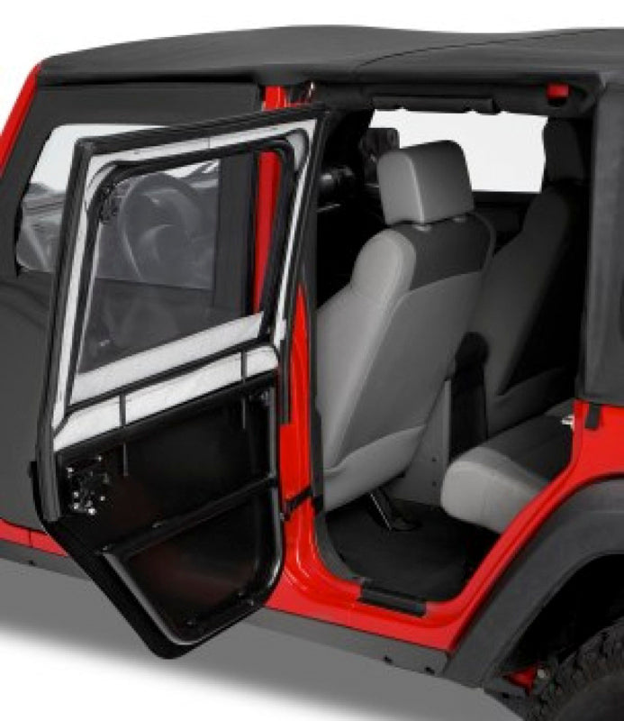 Bestop Element Upper Doors for Jeep Wrangler JK 2007-2018, Rear Doors - Black Diamond