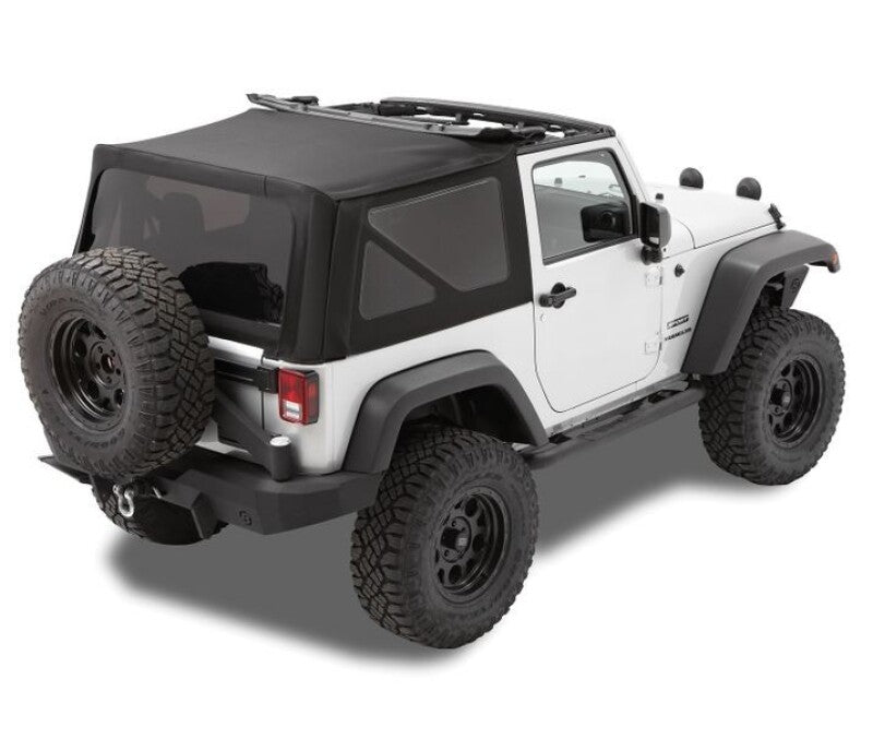 Bestop Replacement A-Top for 2007-2009 Jeep Wrangler JK 2-Door - Premium Black Twill with Tinted Windows