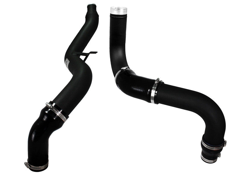 aFe BladeRunner 3-Inch Black Intercooler Hot and Cold Charge Pipe Kit, Part Number 46-20174-B, for 2014-2015 Ram 1500 EcoDiesel 3.0L V6