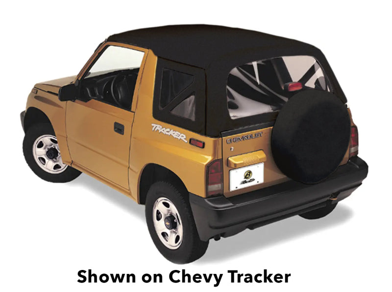 Bestop Replace-A-Top for OEM 1995-1998 Suzuki Tracker and Sidekick – Black Crush with Clear Windows