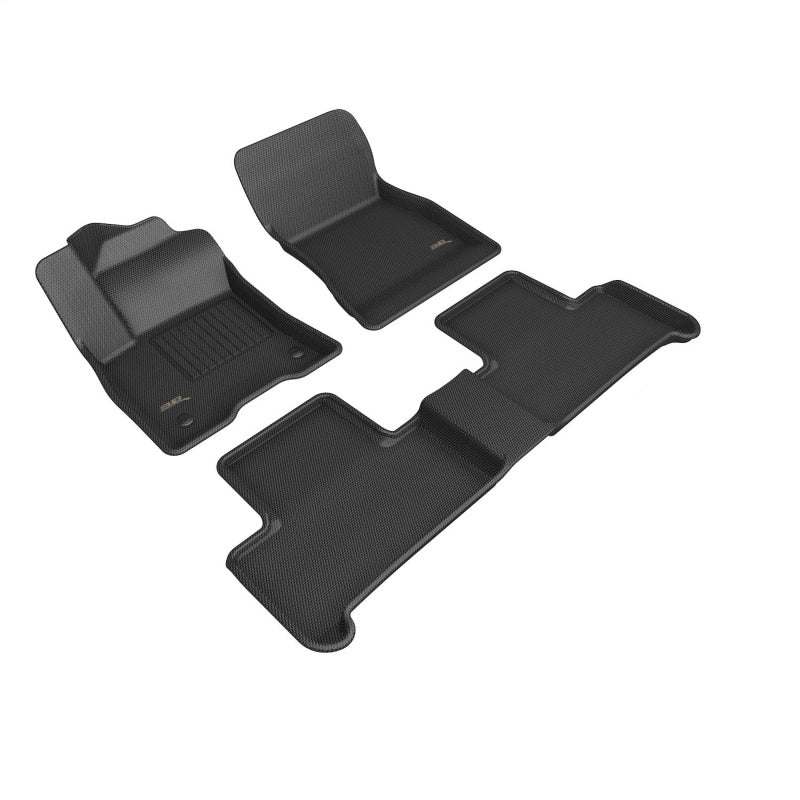 3D MAXpider KAGU All-Weather Floor Mats for 2022-2024 Mercedes-Benz EQB 5-Seat Models, Black, Part Number aceL1MB18401509