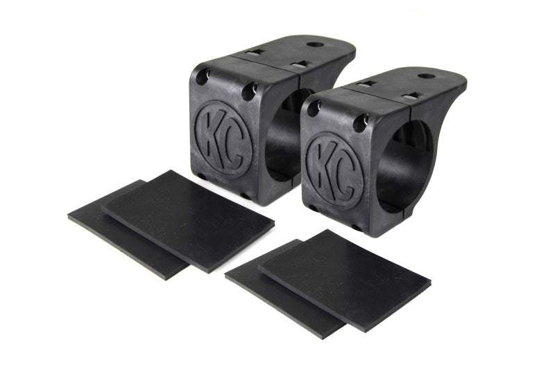 KC HiLiTES 73081 Universal Tube Clamp Light Mounting Brackets for 2.25–2.5-Inch Bars, Pair