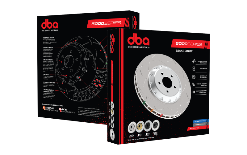 DBA 13-14 Chevrolet Corvette Z51 Front T3 2 Piece V2 Slotted Rotor with Black Hat