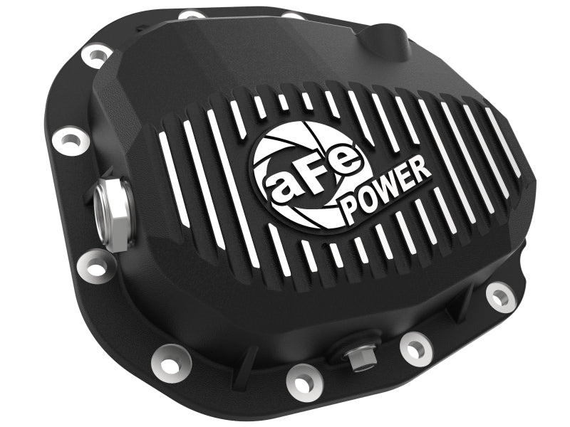 aFe POWER Pro Series Rear Differential Cover, Black with Machined Fins, Part Number 46-71180B, Ford F-150 Super 8.8