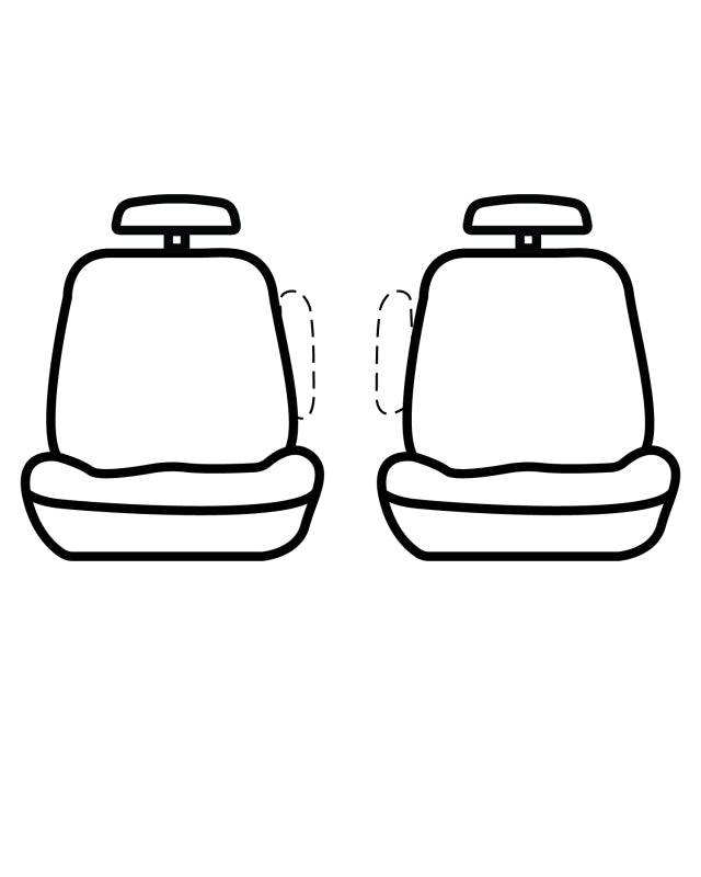 Covercraft 16-20 Ford Transit Polycotton SeatSaver Custom Front Row Seat Covers - Charcoal