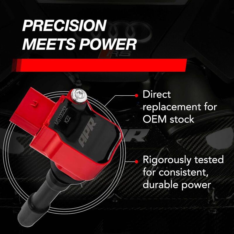 APR Porsche Ignition Coils and Iridium Pro Spark Plugs Set – Part Number aprMS100252 for 2014-2023 Porsche Models