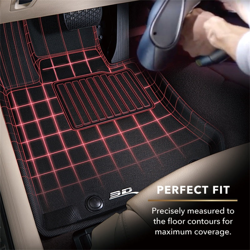 3D MAXpider KAGU Custom-Fit Black Front Floor Mats for 2014-2017 Infiniti Q50, Part Number aceL1IN01711509