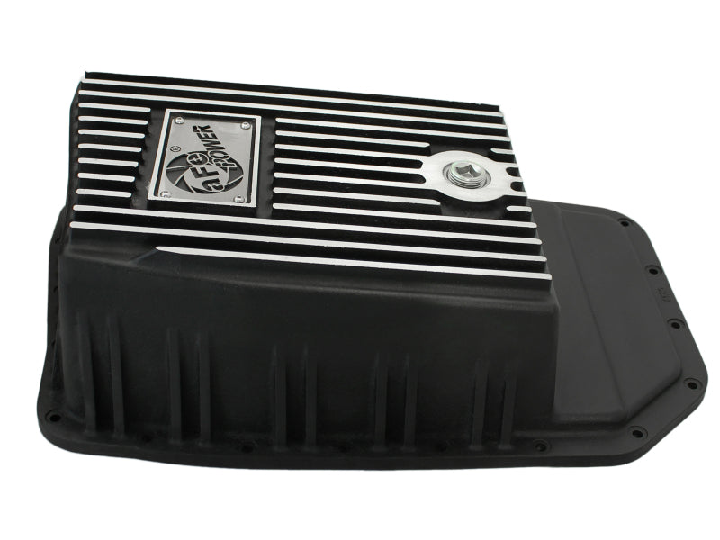 aFe POWER Pro Series Transmission Pan, Black with Machined Fins, Ford F-150 6R80, Part Number 46-70172