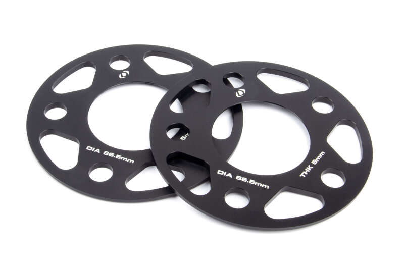Dinan Wheel Spacers - 5x112 Bolt Pattern, 66.5mm Center Bore, 5mm Thickness (Set of 2)