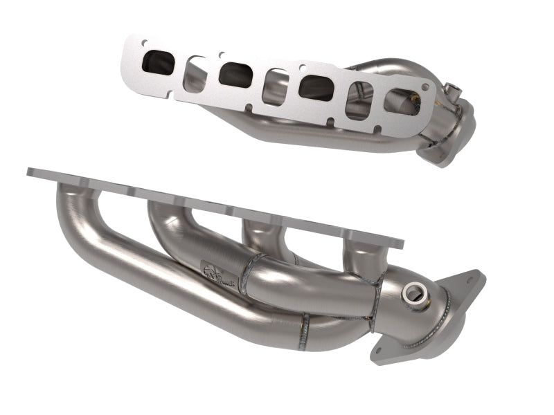 aFe Twisted Steel Headers for 2021-2026 Jeep Wrangler 392 6.4L V8, 1-7/8 to 2-3/4 Inch, Raw Finish - 48-38031