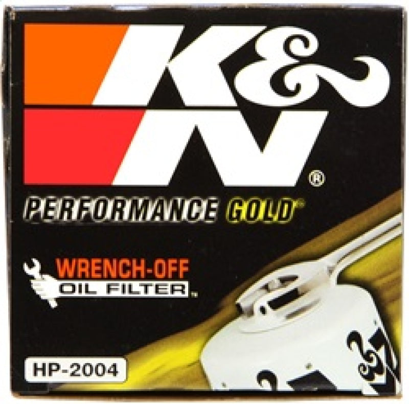 K&N Engineering HP-2004 Performance Gold Wrench-Off Oil Filter for Toyota Supra and Jeep Grand Cherokee