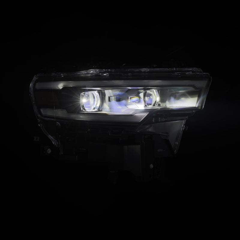 AlphaRex Luxx LED Projector Headlights for Dodge Ram 1500 2025-2026 - Black with Sequential Signal and Switchback DRL