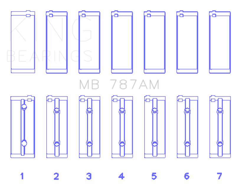 King Toyota 5ME/5MGE/7MGE/7MGTE (Size STD) Main Bearing Set - Size STD