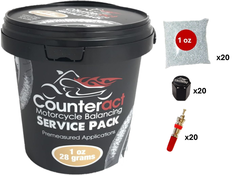 Counteract Motorcycle Balance Beads Shop Service Bucket - 20 Packs of 1oz Bags