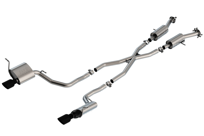 Borla 140835BC S-Type Cat-Back Exhaust System for 2014-2021 Jeep Grand Cherokee 3.6L V6