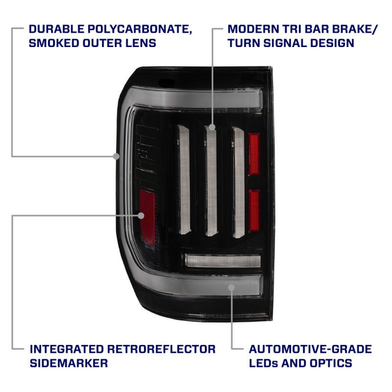 Form Lighting 22-24 Ford Maverick LED Tail Lights with Sequential Turn Signals and Smoked Lenses