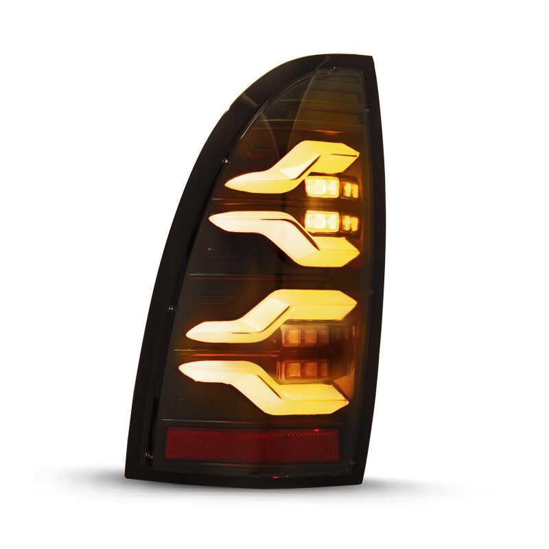 AlphaRex LUXX LED Taillights for 2005-2015 Toyota Tacoma, Alpha Black, Part ARX680050