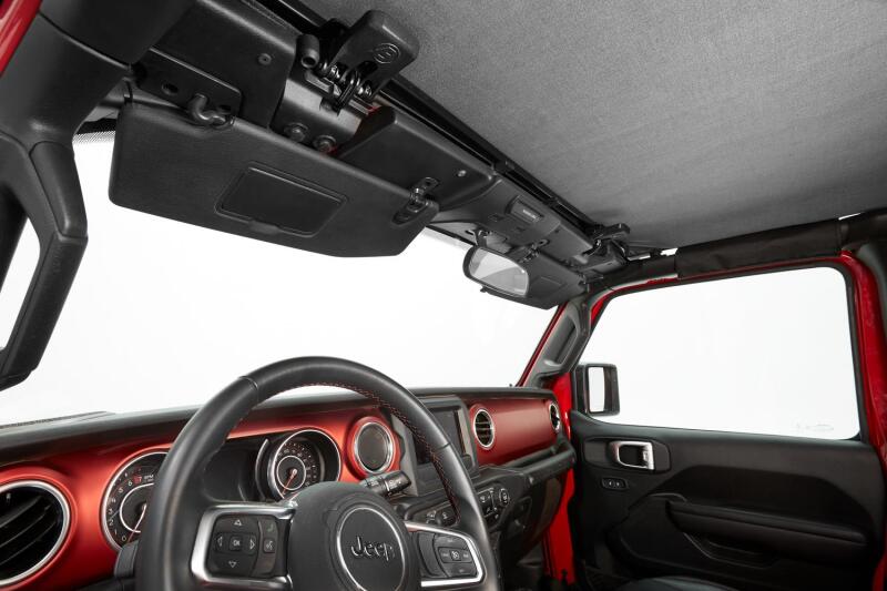 Bestop 24-26 Jeep Wrangler JL 4-Door Header Safari Bikini Top in Black Diamond