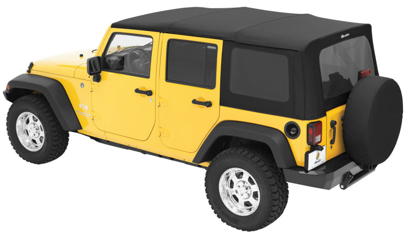 Bestop Replace-A-Top for Jeep Wrangler JK 2007-2009 - Black Diamond Sailcloth, Tinted Windows, No Door Skins