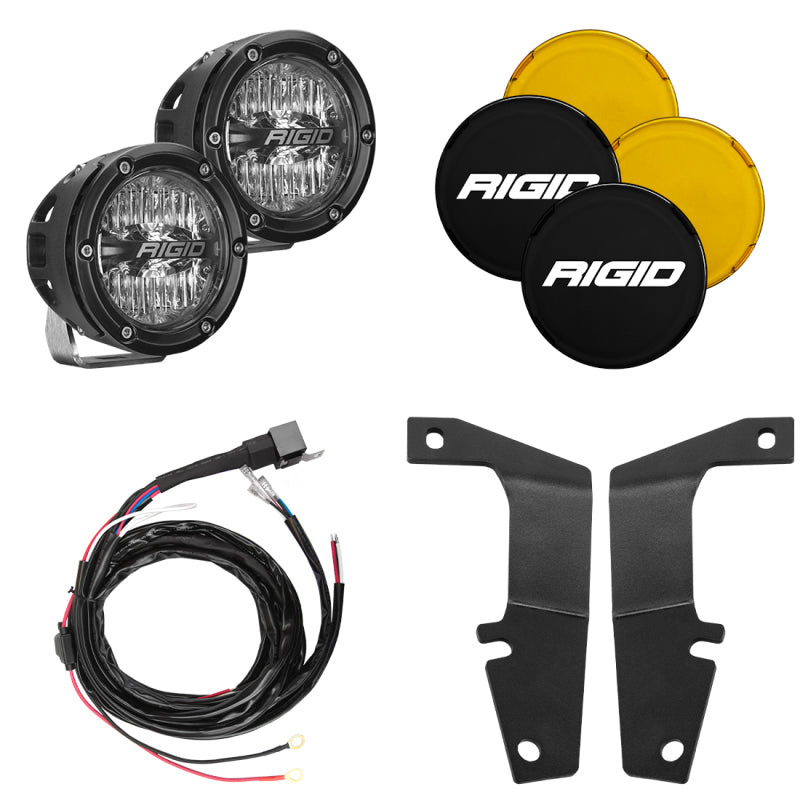 Rigid Industries 10-20 Toyota 4Runner A-Pillar Light Kit with 4-inch 360-Series Drive Lights