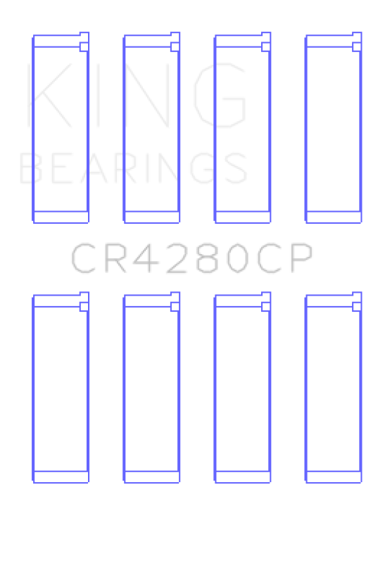 King Engine Bearings CR4280CP1.0 Standard Connecting Rod Bearing Set for Subaru EJ20, EJ22 and EJ25 Engines