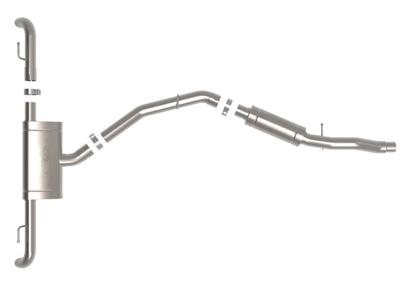 aFe MACH Force-Xp 3-Inch to 2.5-Inch Stainless Steel Cat-Back Exhaust System, Part Number 49-36447, Audi Q5 2017-2024 2.0L Turbo