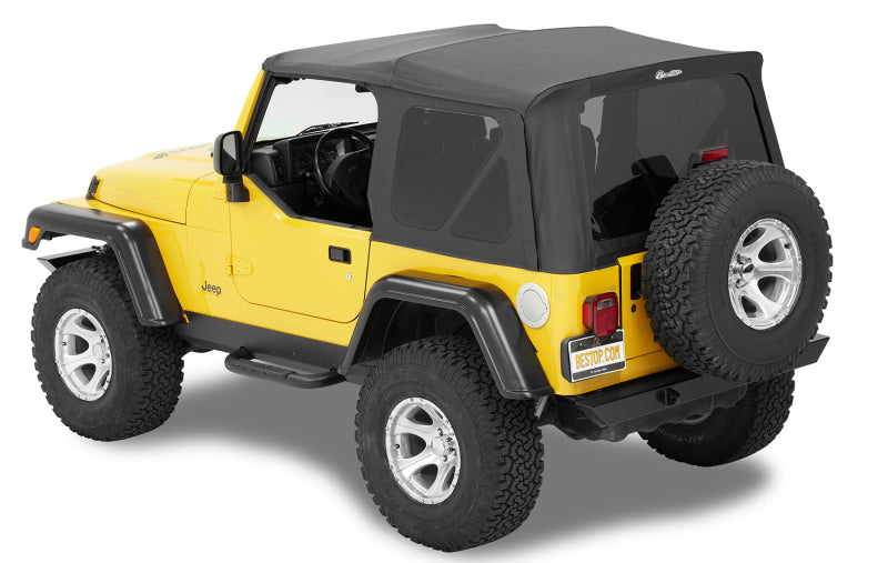 Bestop 97-06 Jeep Wrangler TJ Supertop NX with Sunrider Flip-Back Panel in Black Diamond - Part Number bes54720-35