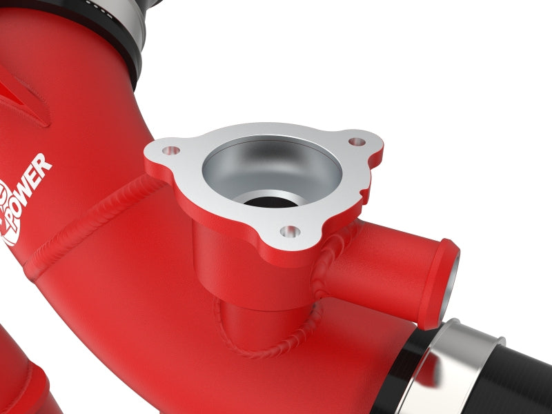 aFe BladeRunner 2.5-Inch Aluminum Hot Charge Pipe Red for 2022–2026 Toyota Land Cruiser J300 V6 3.4L Twin-Turbo, Part 46-20558-R