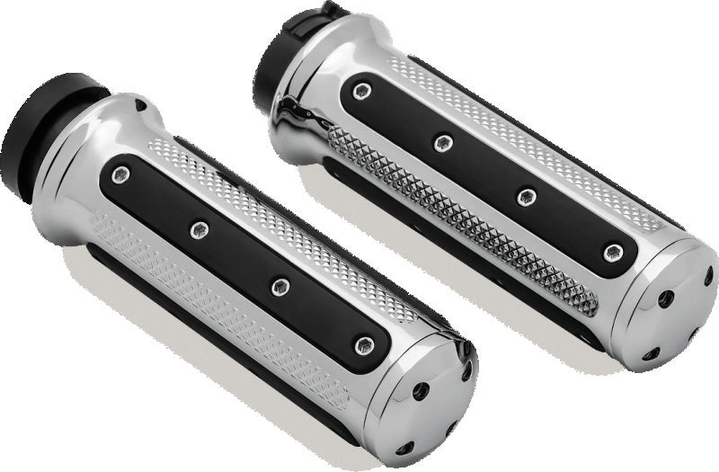 Kuryakyn Heavy Industry Chrome Grips for Throttle-by-Wire Controls – Part Number 6122