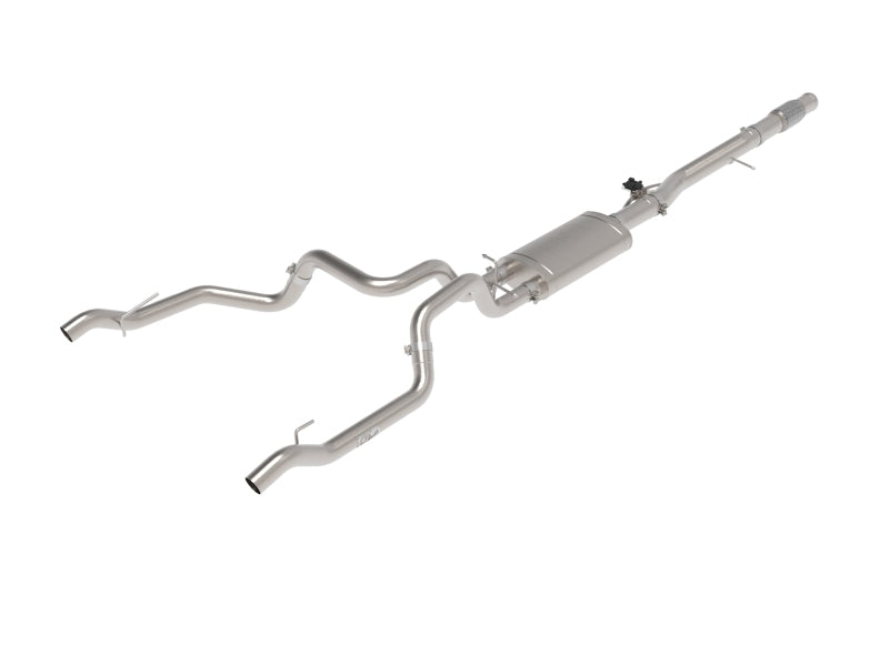 aFe Gemini XV 4-Inch to Dual 3-Inch Stainless Steel Cat-Back Exhaust with Cutout for 2019-2021 GM Silverado/Sierra 1500 6.2L V8 | 49-34140