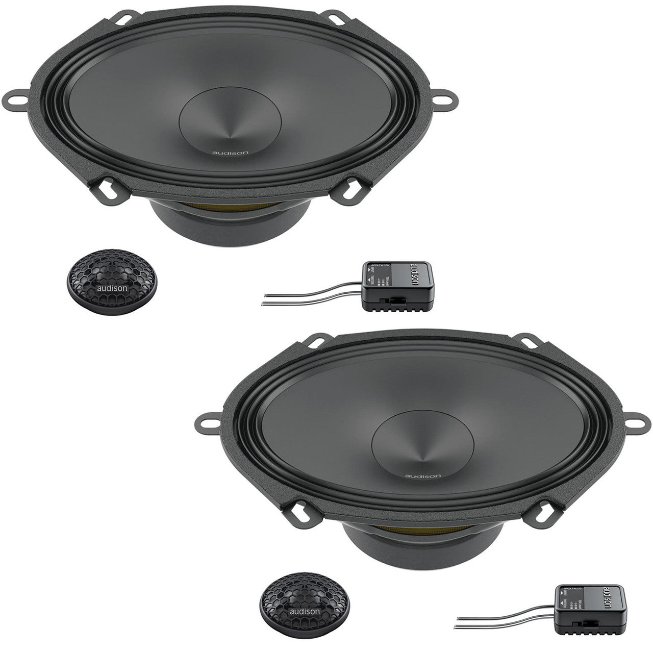 Audison F-150 11-14 5.9 Audison Front, Rear, Amp, and 8" Sub Bundle Compatible With 11-14 Ford F-150 Non Sony Sound Systems