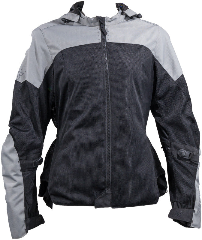 Speed and Strength Starstruck Mesh Jacket Grey/Black Womens - 2XL