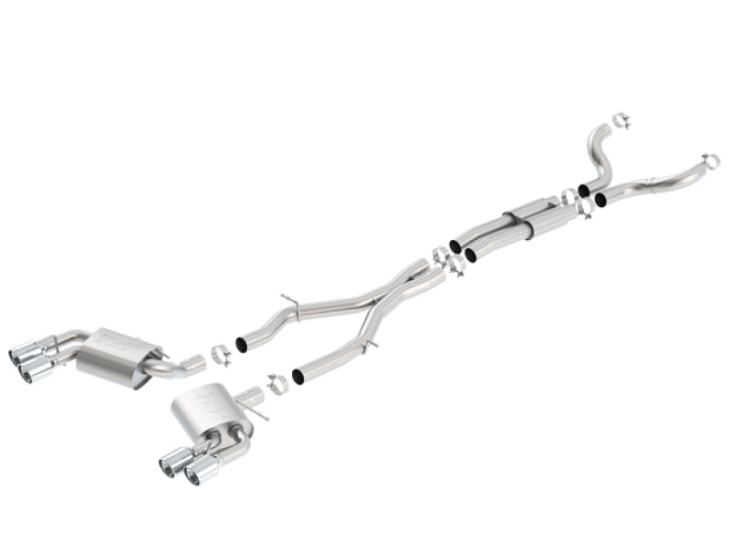 Borla 140687 S-Type Cat-Back Exhaust System for 2016-2024 Chevrolet Camaro SS and 2020-2024 LT1 6.2L V8