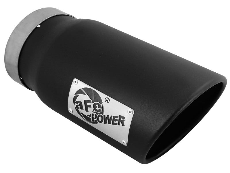 aFe MACH Force-Xp Black Stainless Steel Bolt-On Exhaust Tip, Part Number 49T50601-B12