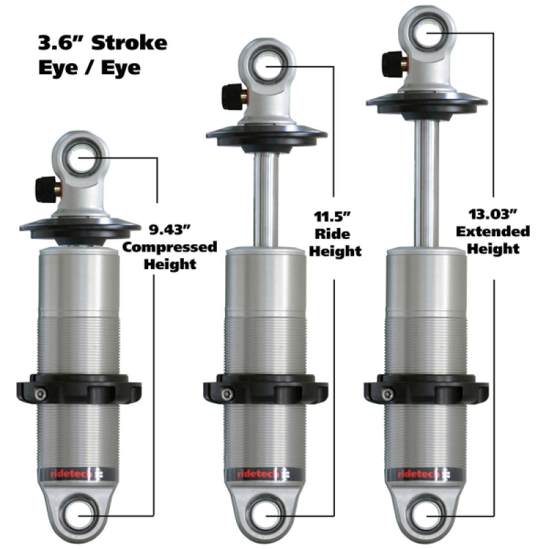 Ridetech - rid24139901 - HQ Series Coil-Over Shock