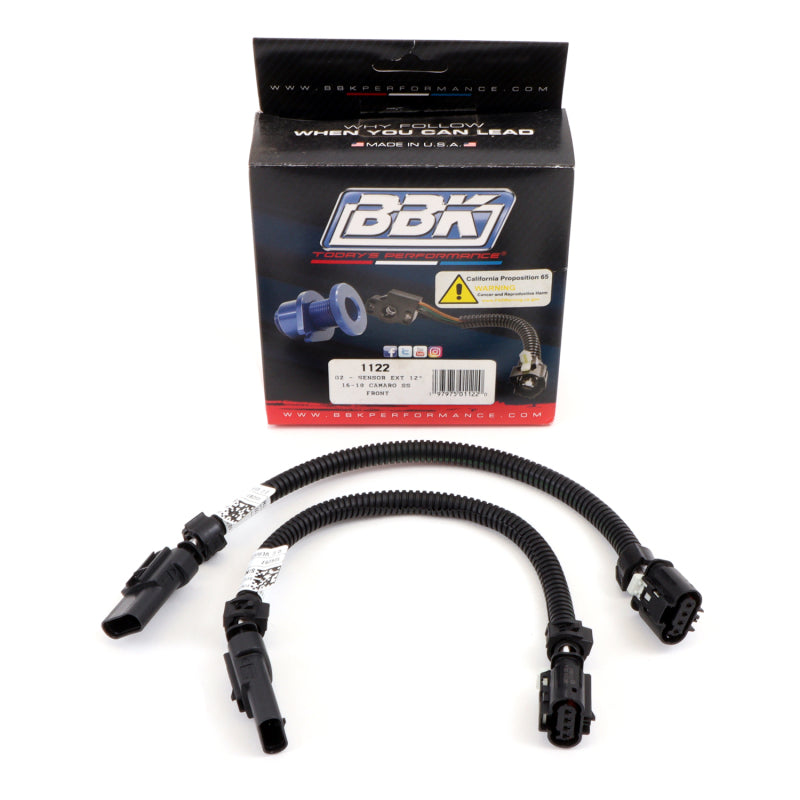 BBK 16-19 GM Camaro 6.2L SS Manual Trans O2 Sensor Wire Harness Extensions (Front)