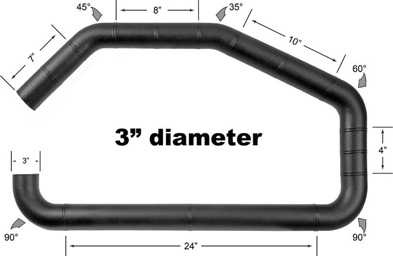 Airaid U-Build-It 3-Inch Air Intake Tube Set, Part Number AIR100-300