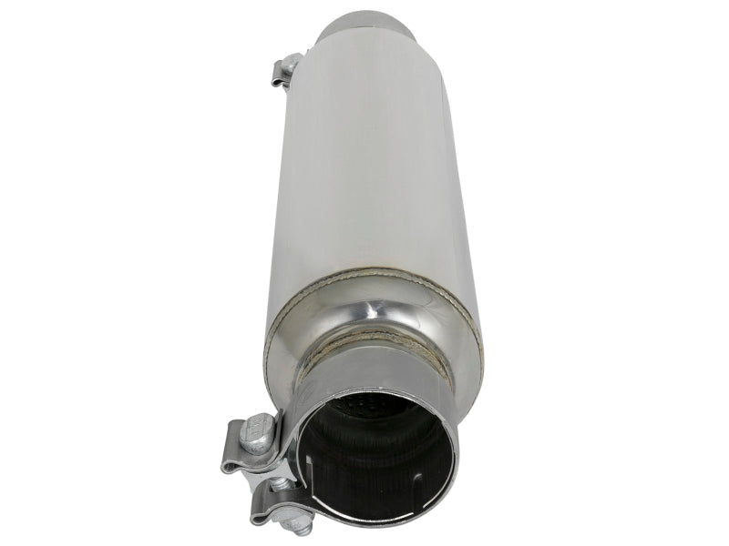 aFe MACH Force-Xp 304 Stainless Steel Resonator, 2.5-Inch Inlet/Outlet, 4-Inch Diameter