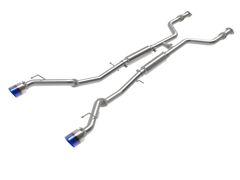 aFe POWER Takeda Cat-Back Exhaust System with Blue Flame Tips for 2023–2026 Nissan Z 3.0L V6 Twin-Turbo | Part Number 49-36138-L