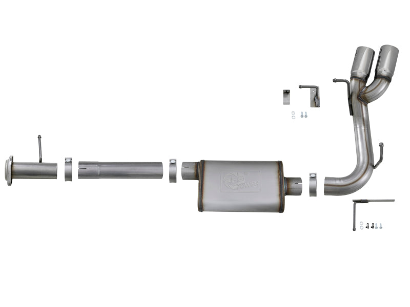 aFe MACH Force-Xp 3-Inch 409 Stainless Steel Cat-Back Exhaust with Polished Tip, 2017-2022 Chevrolet Colorado and GMC Canyon V6 3.6L