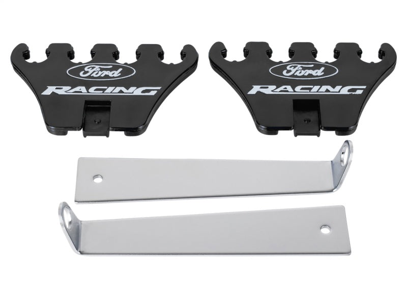 Ford Racing FRP302-640 Logo Wire Loom Holder, Chrome Base/Black