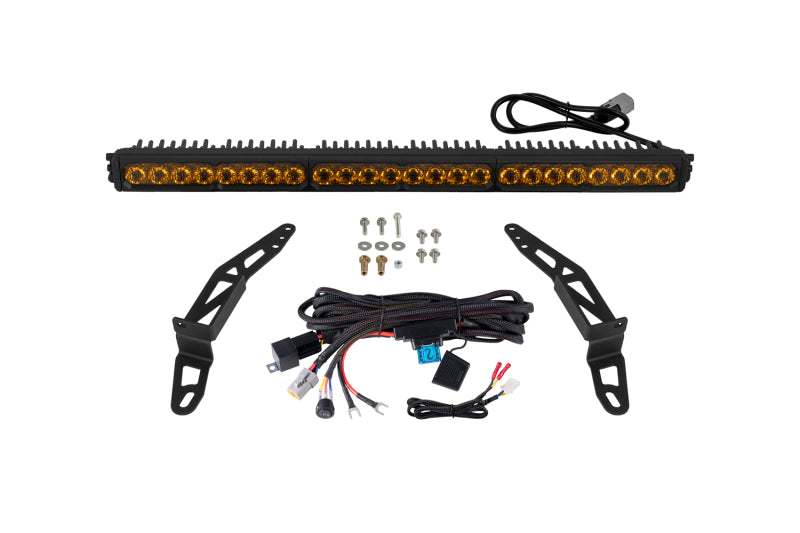 Diode Dynamics SS30 Bumper LED Light Bar Kit Sport Yellow Combo for 2018-2026 Jeep Wrangler JL, Part Number dioDD8720