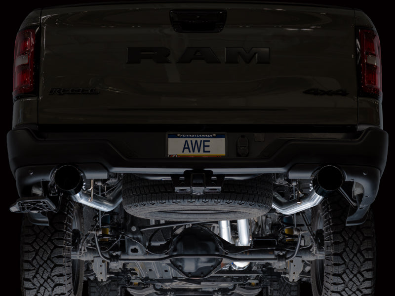 AWE Tuning 2025+ RAM 1500 3.0TT Rebel 0FG Cat-Back Exhaust with Diamond Black Tips
