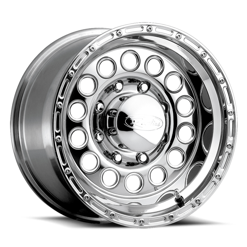 Raceline 887 Rock Crusher 15x10-Inch 6x139.7 Bolt Pattern -47mm Offset Polished Wheel