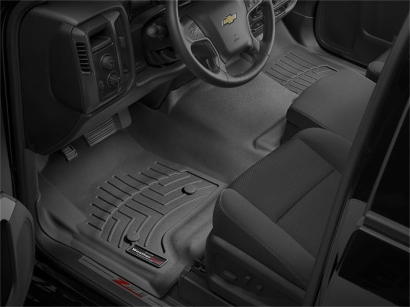 WeatherTech 14+ Chevrolet Silverado Front and Rear Floorliners - Black