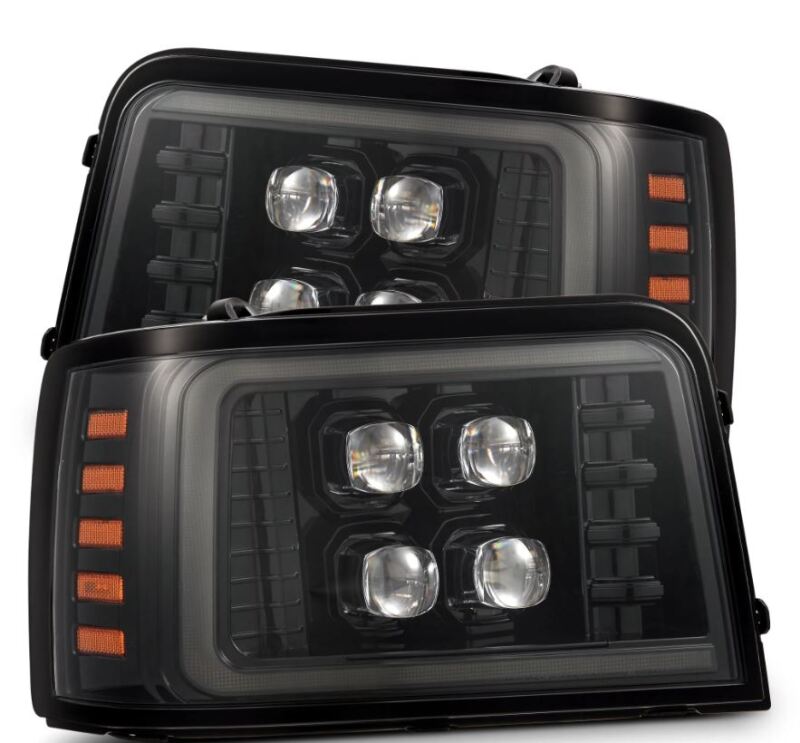 AlphaRex NOVA-Series LED Projector Headlights for 1992–1996 Ford F-Series and Bronco, Alpha Black