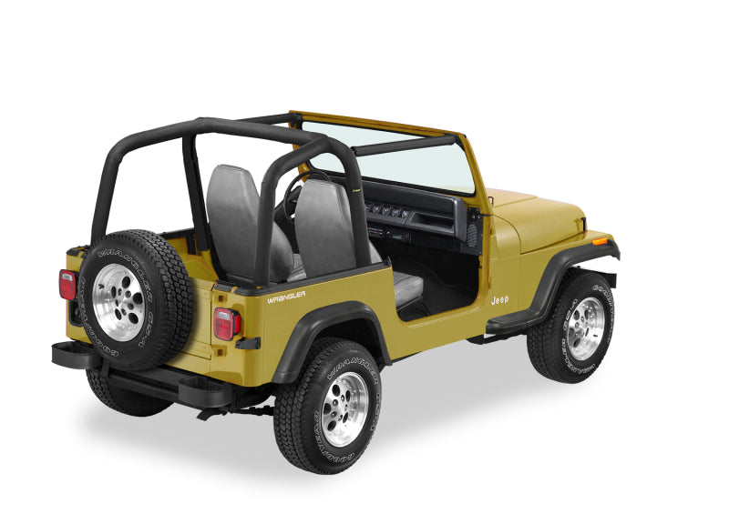 Bestop 92-95 Jeep Wrangler YJ Sport Bar Cover (Black Denim) - Replacement Fabric Cover for Sports Bars
