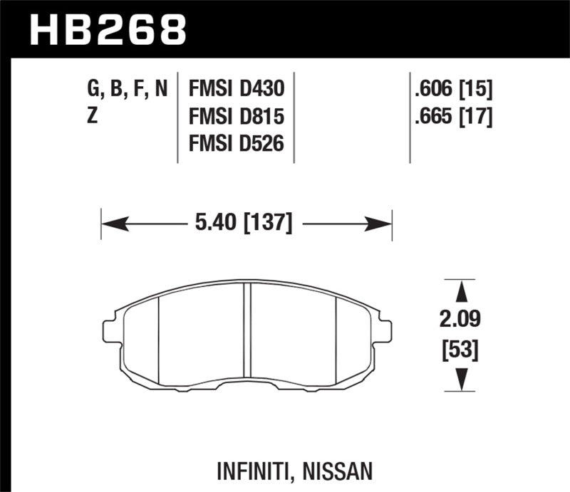 HAWK HP+ Brake Pad Sets
