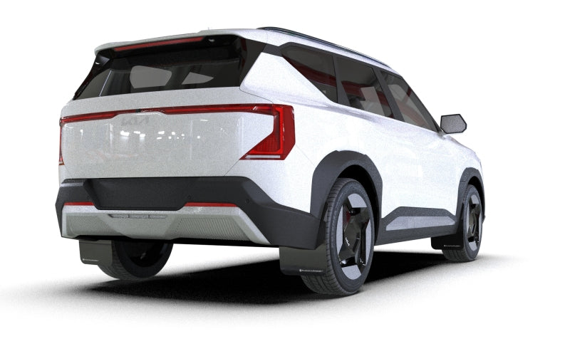 Rally Armor 2027 Kia EV5 Black UR Mud Flaps with White Logo