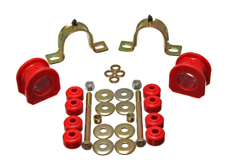 Energy Suspension eng3.5207R - GM 4WD Front Sway Bar Bushing Set, 33mm, Red